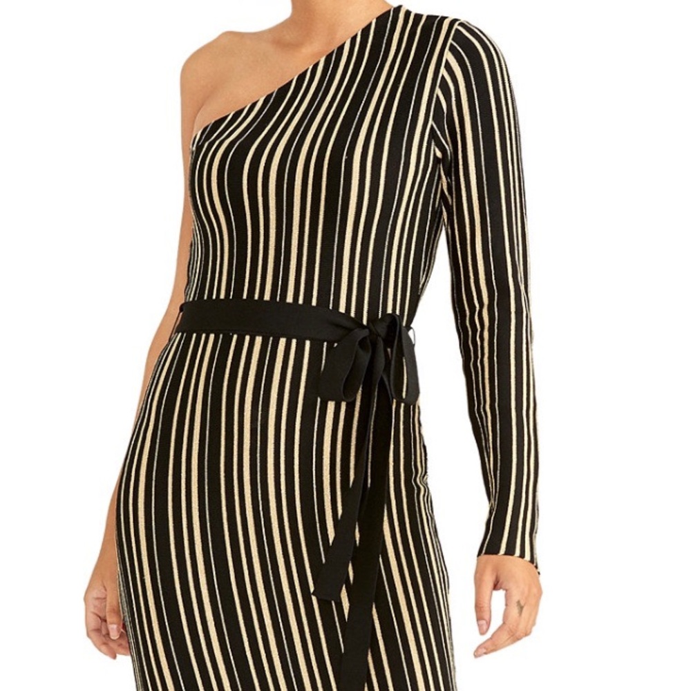 Rachel Roy Belted One Shoulder Dress
